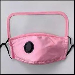 Pink Reusable/Washable Face Mask with Shield